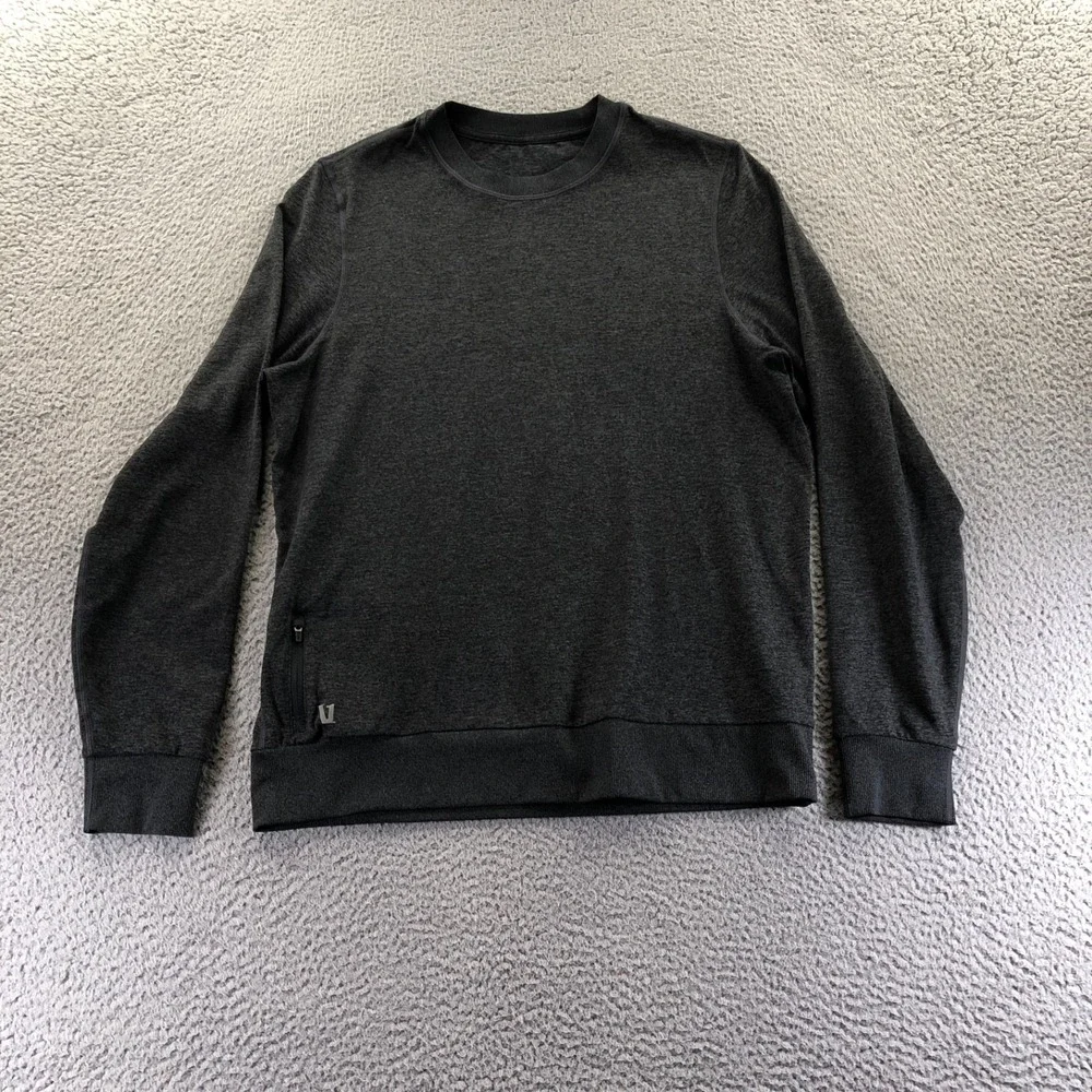 Vuori Ponto Performance Crew Mens Small Gray Dreamknit Soft Lightweight Pocket